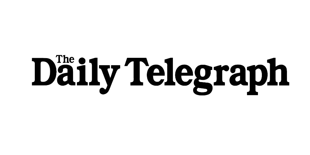 The Daily Telegraph logo in black text on a transparent background, perfect for showcasing your sydney duplex project designed by a renowned sydney duplex architect.